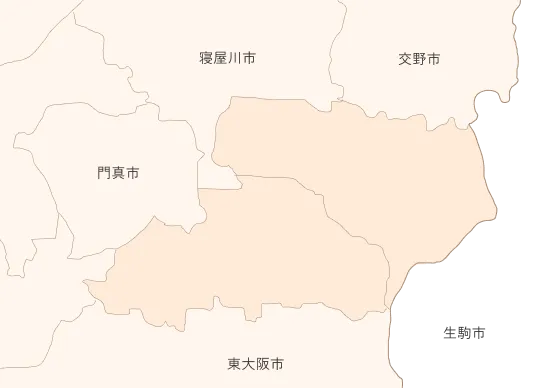 大東市・四條畷市エリアマップ